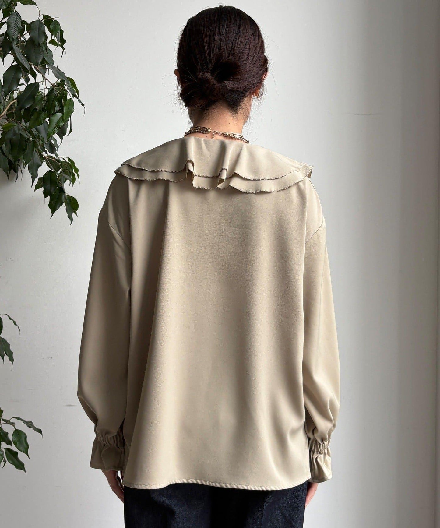 【WEB限定】ピコフリルカラーブラウス