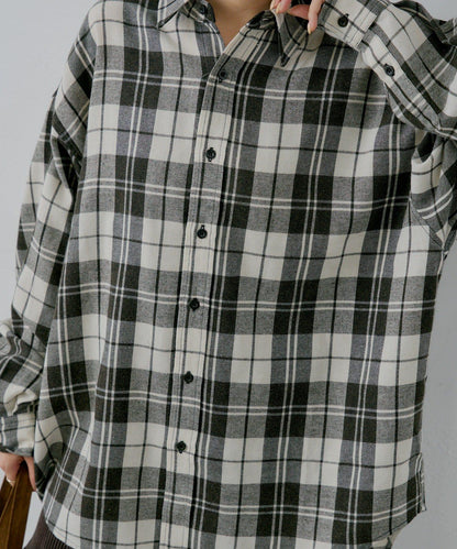 【WHIMSIC】酸洗法法蘭絨格子襯衫