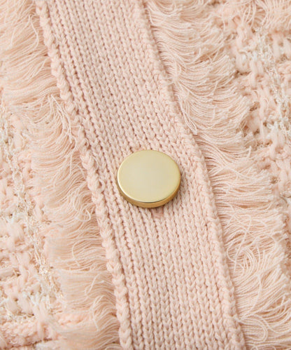 ファンシーツイードニットミニワンピース