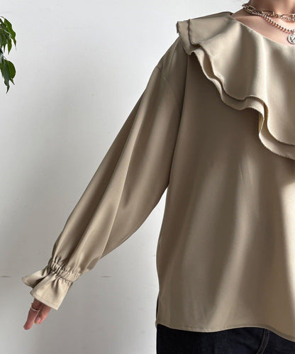 【WEB限定】ピコフリルカラーブラウス