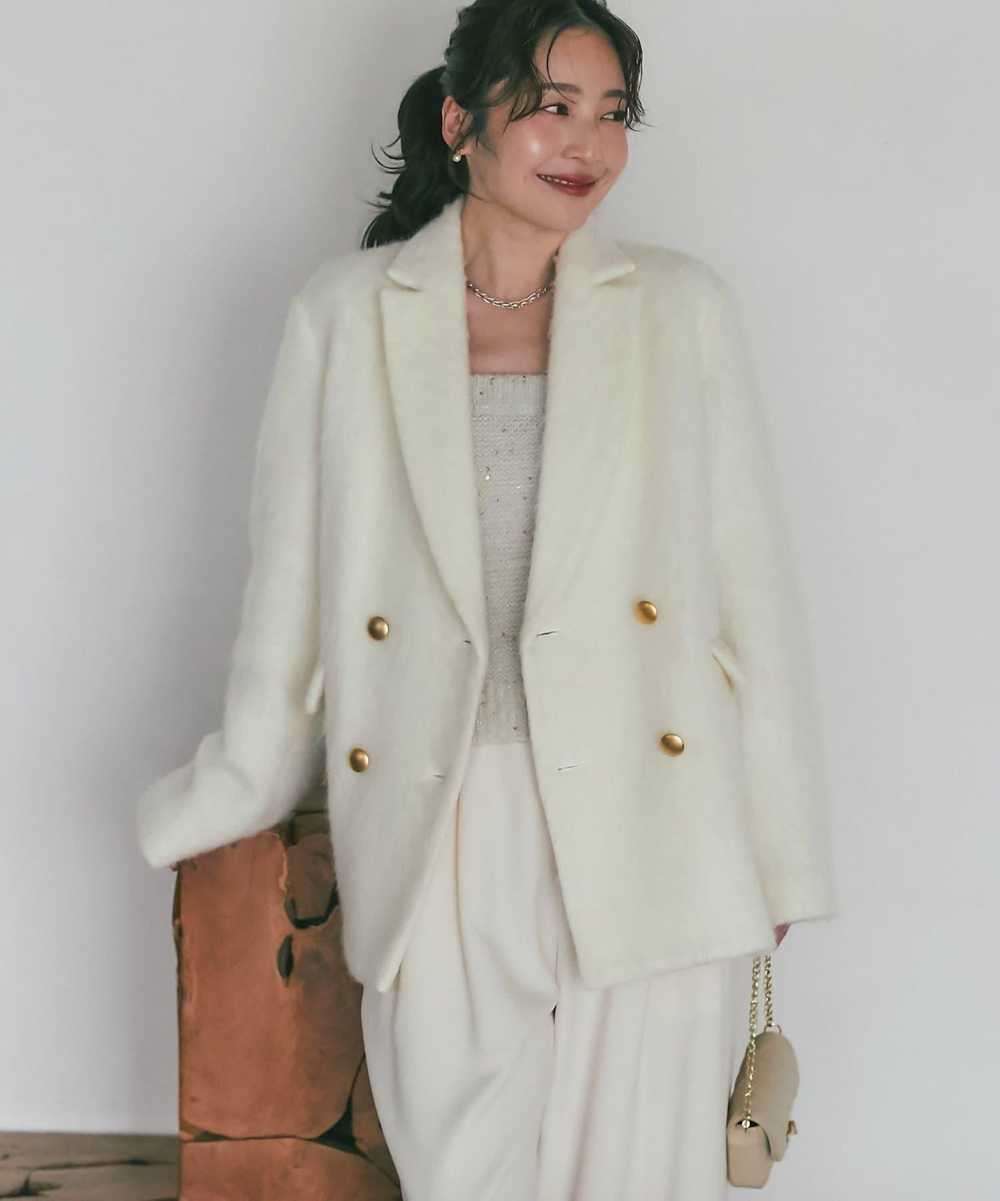 スパンコールモヘアビスチェ