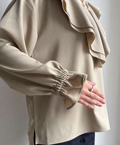 【WEB限定】ピコフリルカラーブラウス