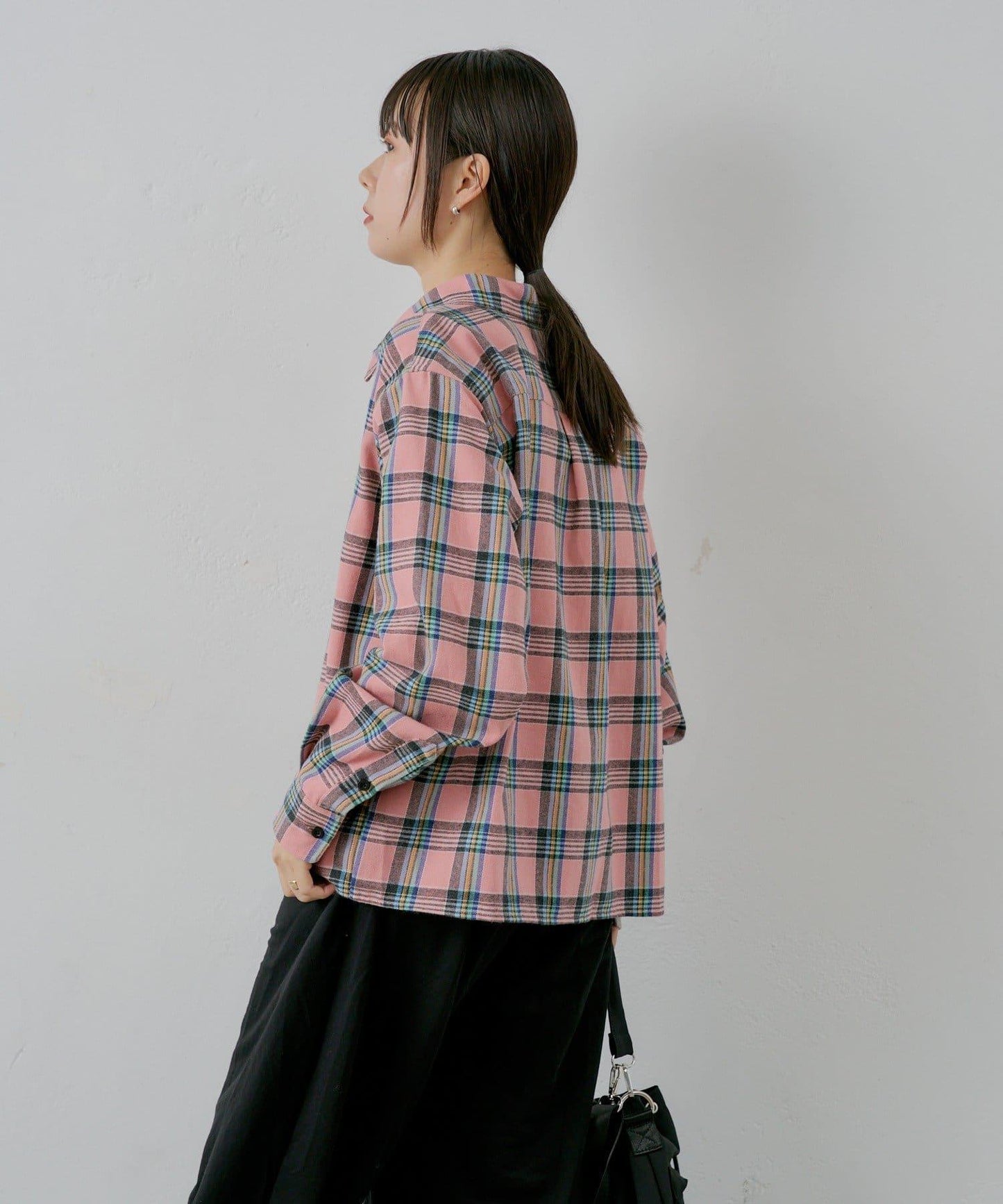 【WHIMSIC/2尺碼可選】短款法蘭絨格子襯衫