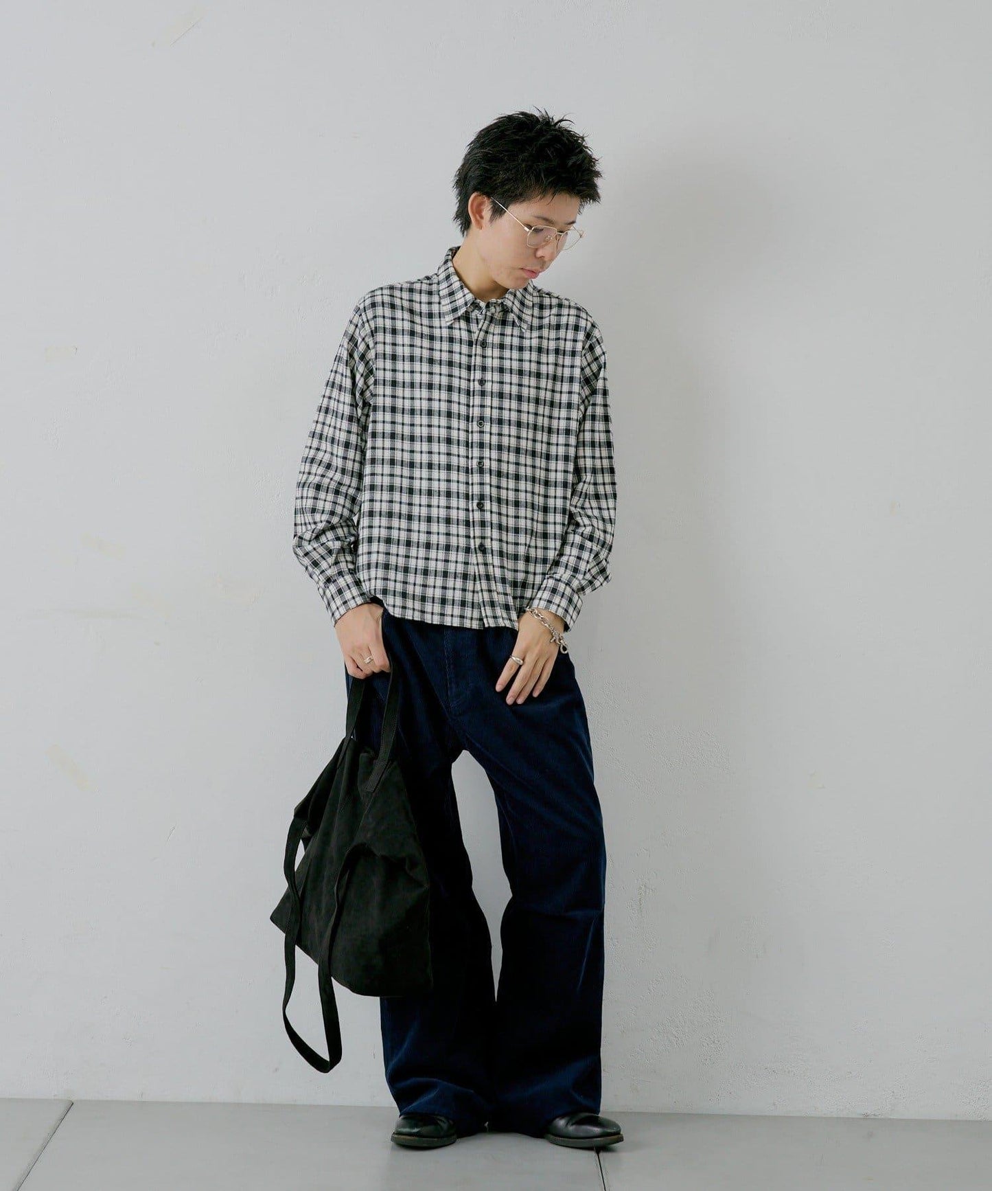 【WHIMSIC/2尺碼可選】短款法蘭絨格子襯衫