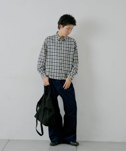 【WHIMSIC/2尺碼可選】短款法蘭絨格子襯衫