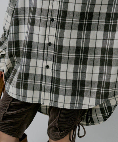 【WHIMSIC】酸洗法法蘭絨格子襯衫