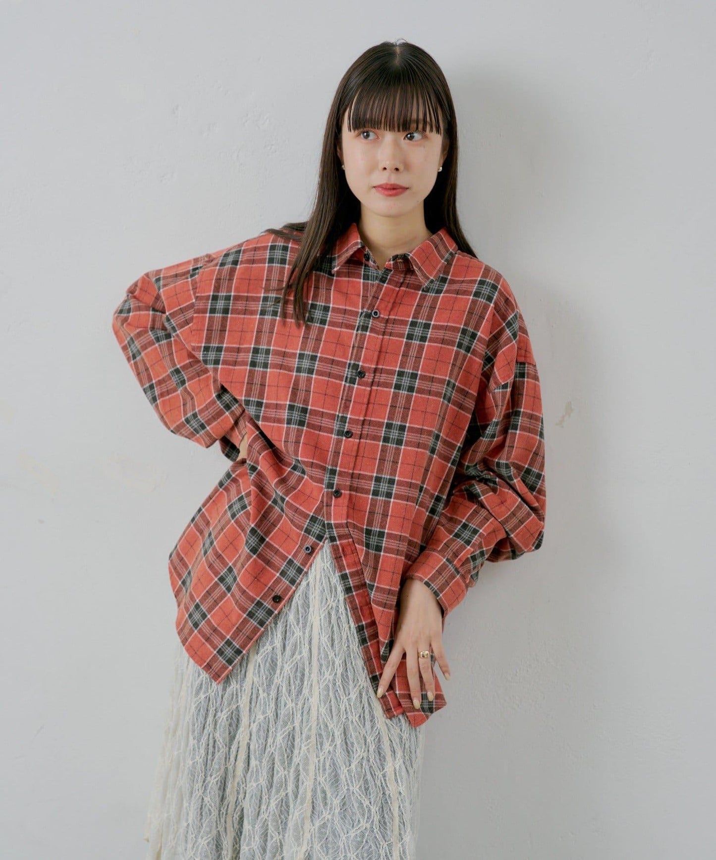 【WHIMSIC】酸洗法法蘭絨格子襯衫