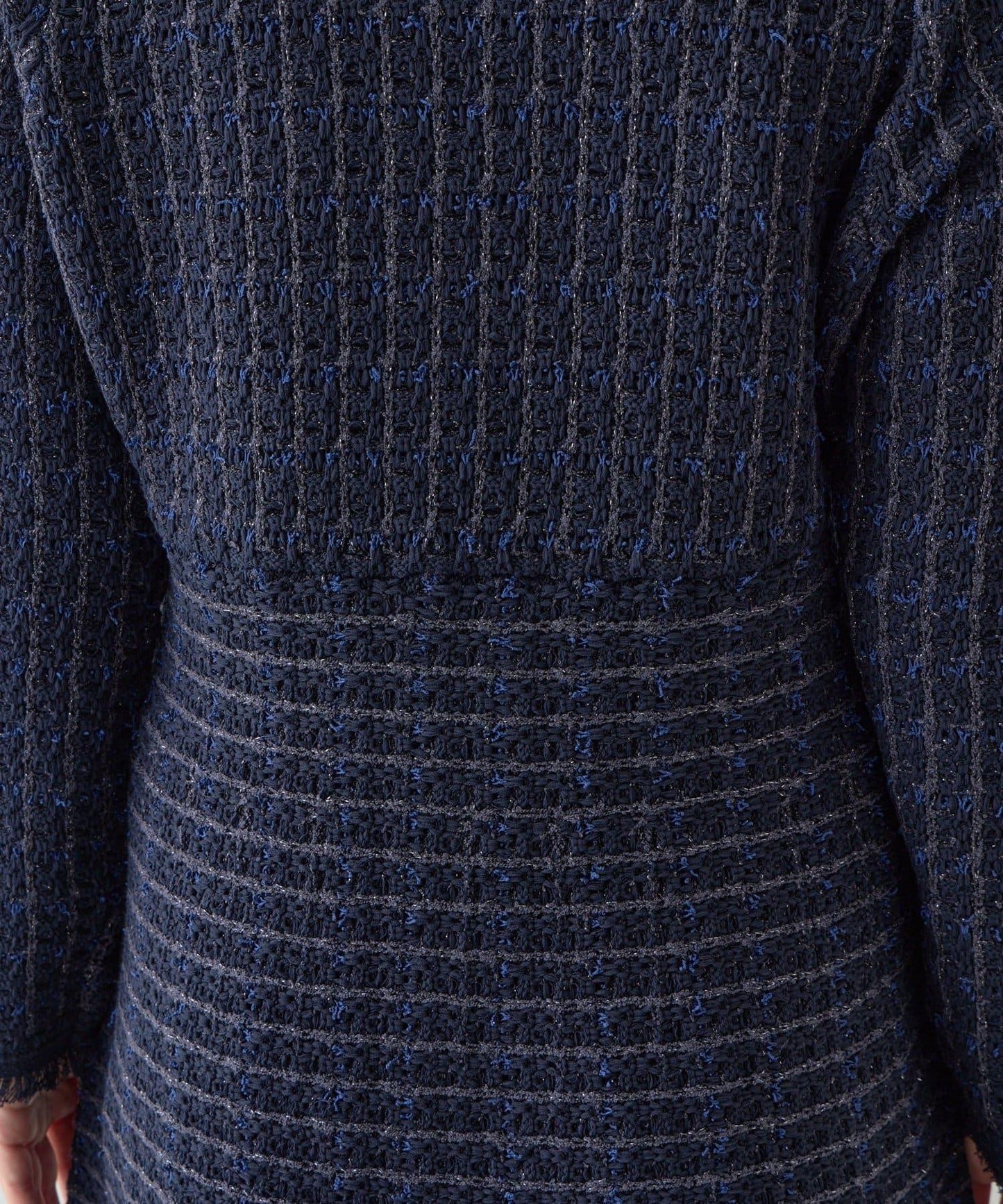 ファンシーツイードニットミニワンピース