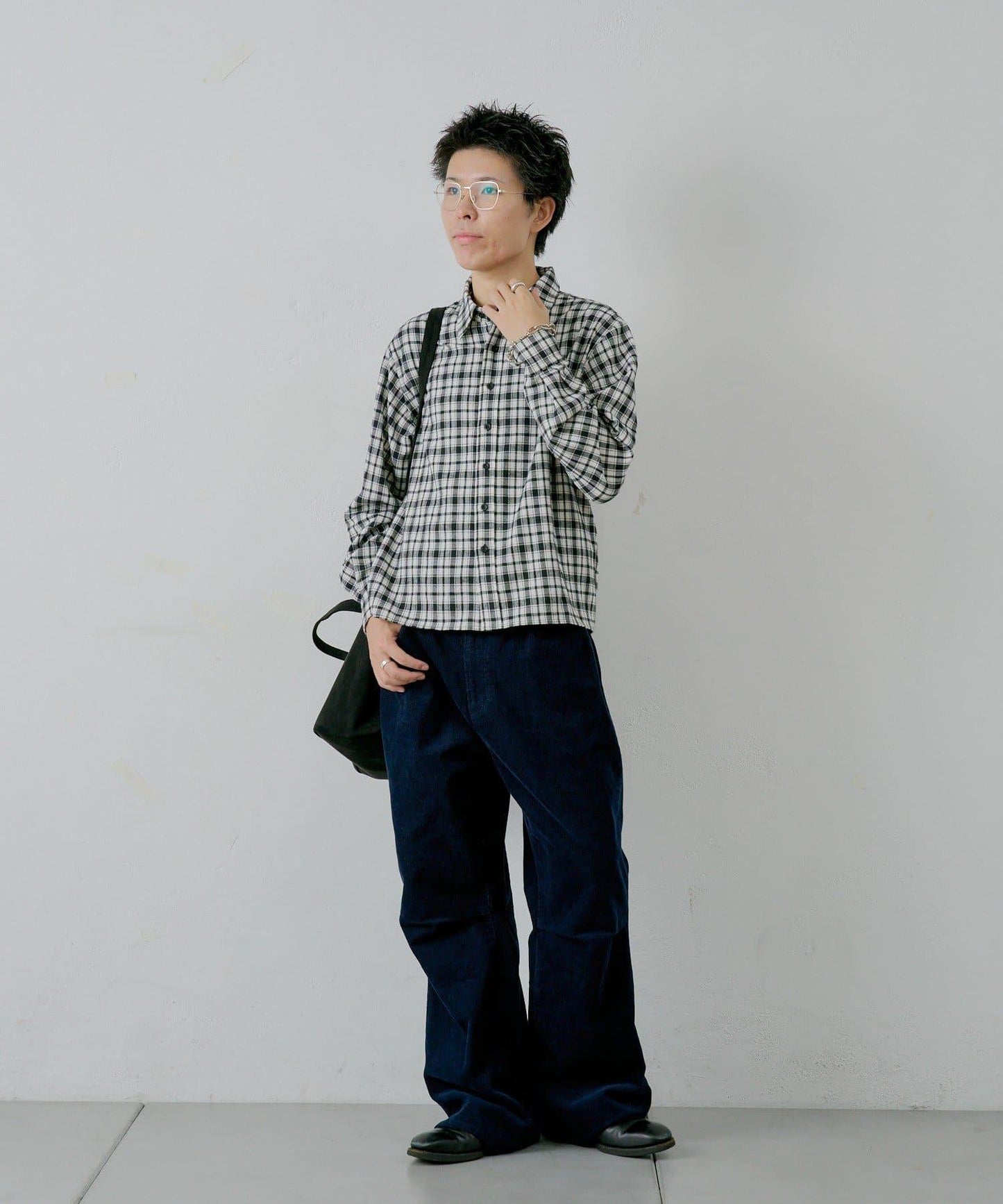 【WHIMSIC/2尺碼可選】短款法蘭絨格子襯衫