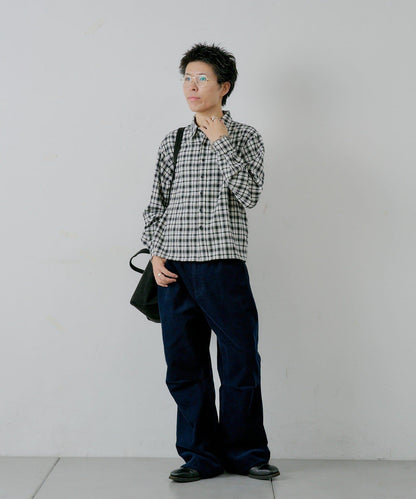 【WHIMSIC/2尺碼可選】短款法蘭絨格子襯衫