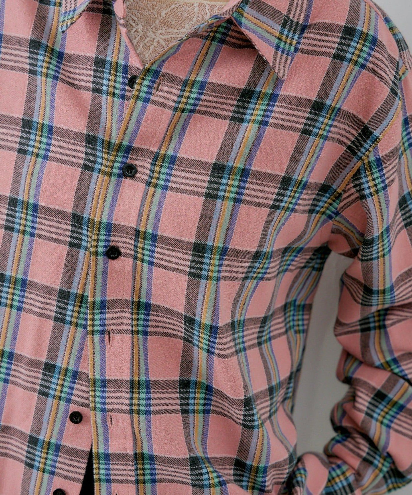 【WHIMSIC/2尺碼可選】短款法蘭絨格子襯衫