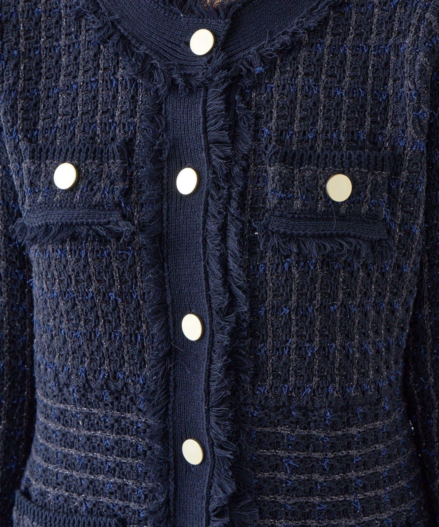 ファンシーツイードニットミニワンピース