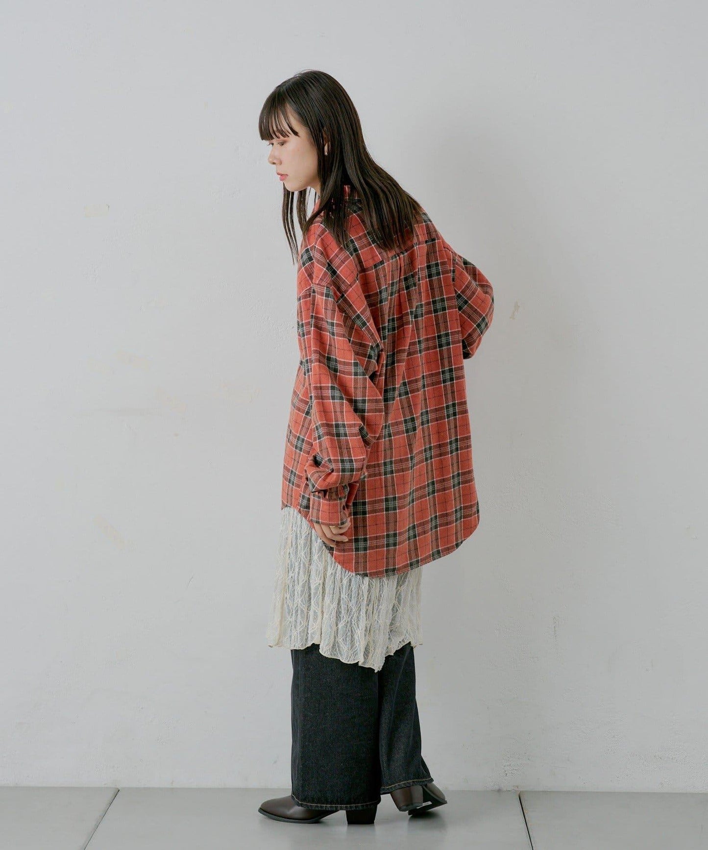 【WHIMSIC】酸洗法法蘭絨格子襯衫