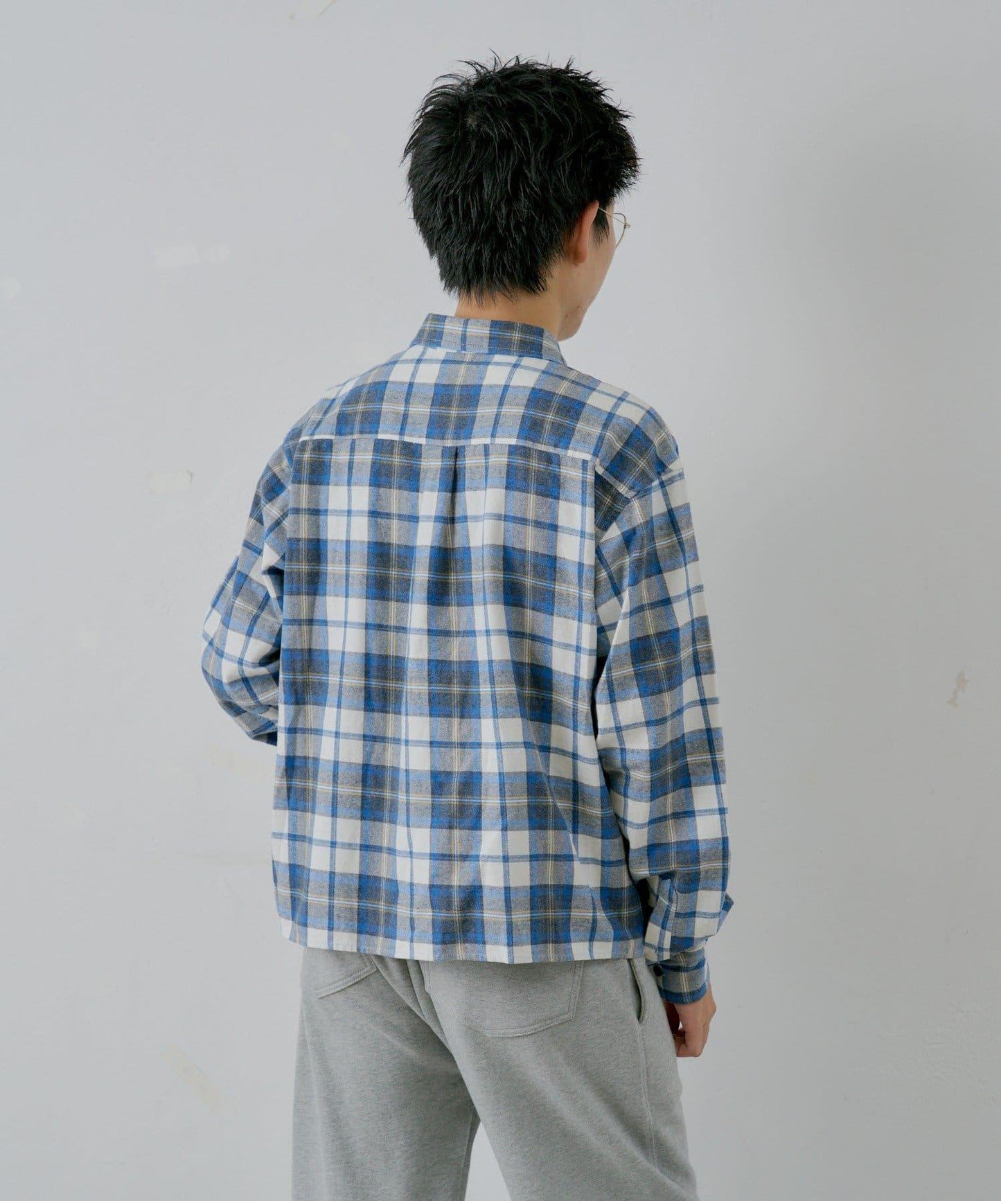 【WHIMSIC/2尺碼可選】短款法蘭絨格子襯衫