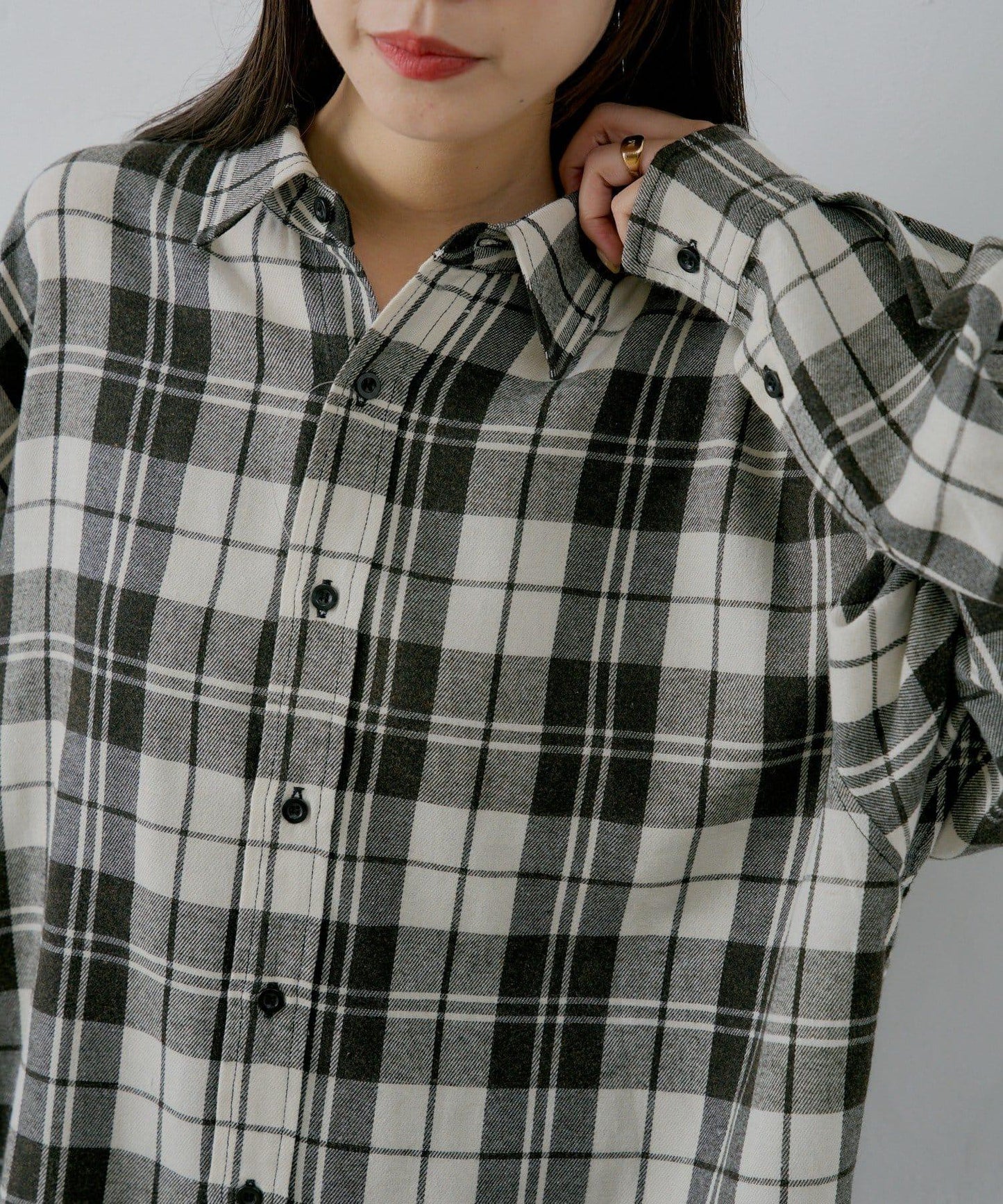 【WHIMSIC】酸洗法法蘭絨格子襯衫