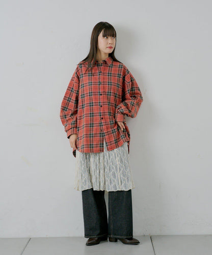【WHIMSIC】酸洗法法蘭絨格子襯衫
