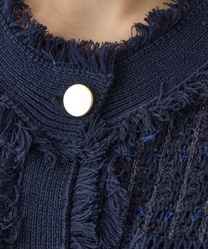 ファンシーツイードニットミニワンピース