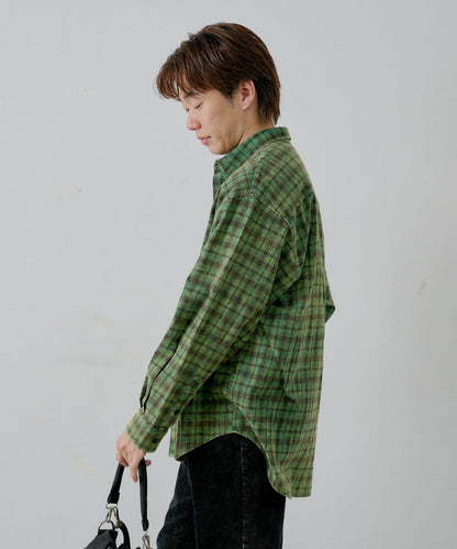 【WHIMSIC】酸洗法法蘭絨格子襯衫