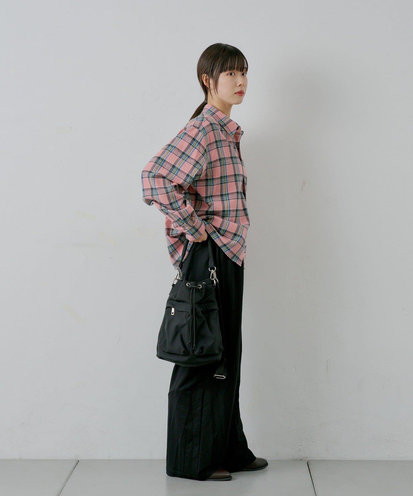 【WHIMSIC/2尺碼可選】短款法蘭絨格子襯衫