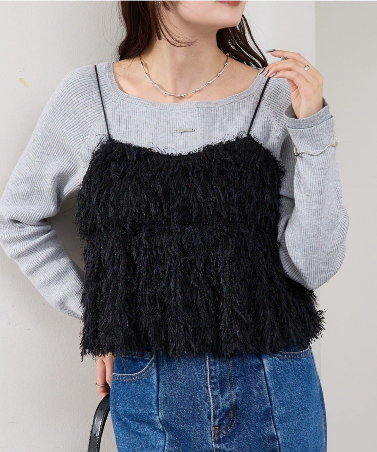 フェザーフリンジ キャミビスチェ