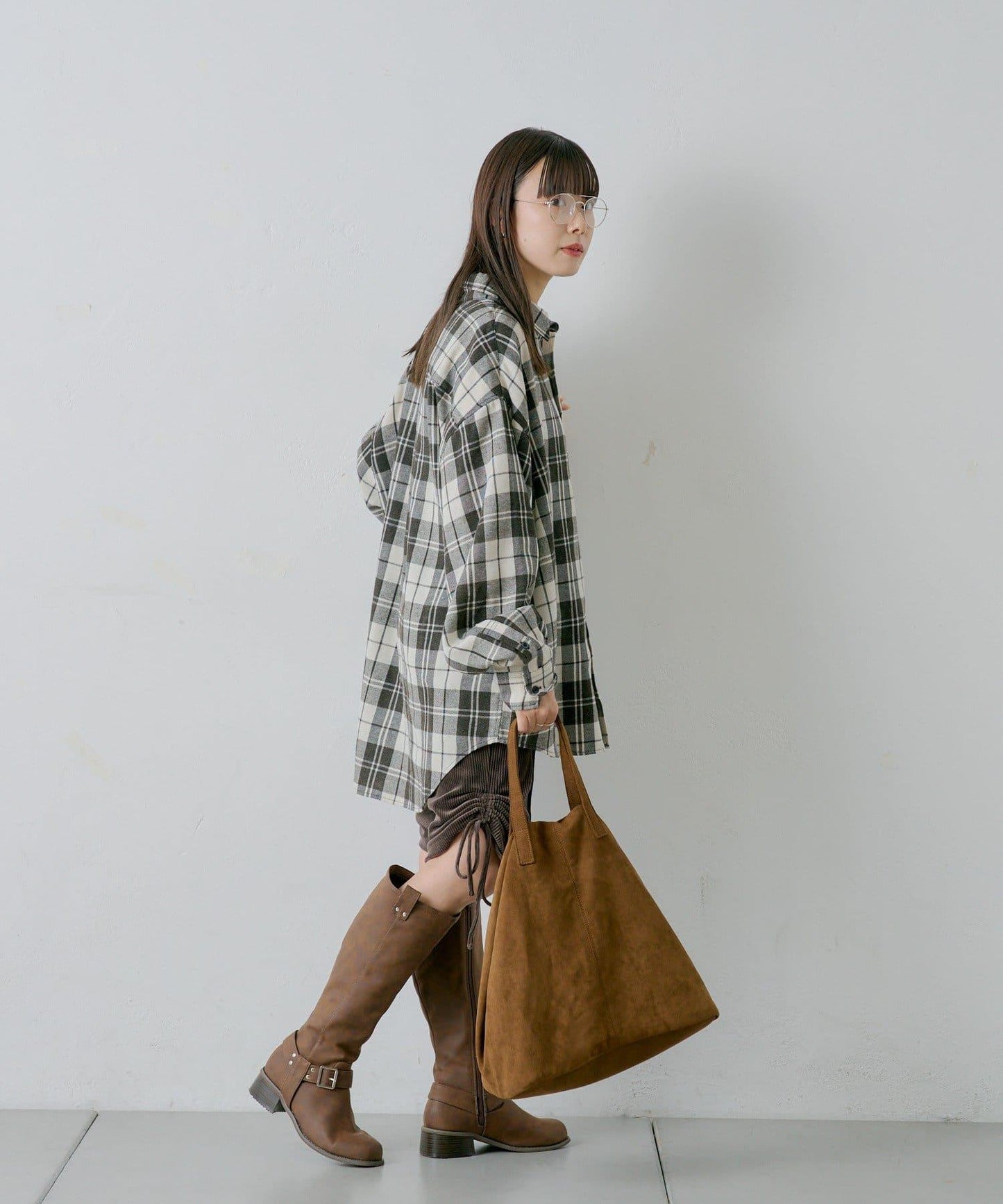 【WHIMSIC】酸洗法法蘭絨格子襯衫