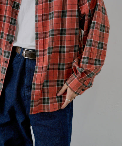 【WHIMSIC】酸洗法法蘭絨格子襯衫