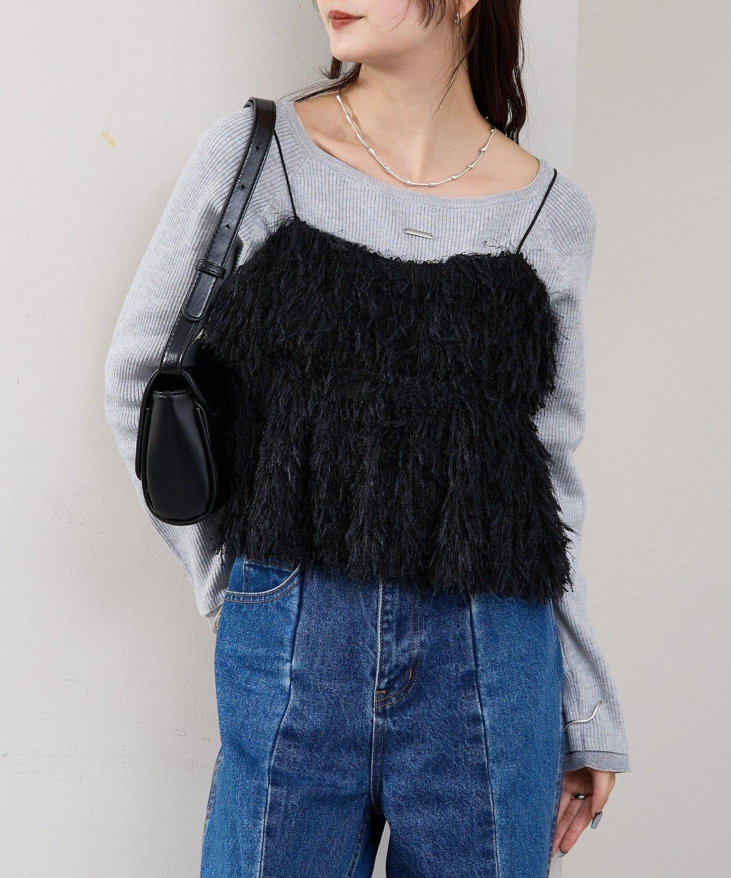 フェザーフリンジ キャミビスチェ