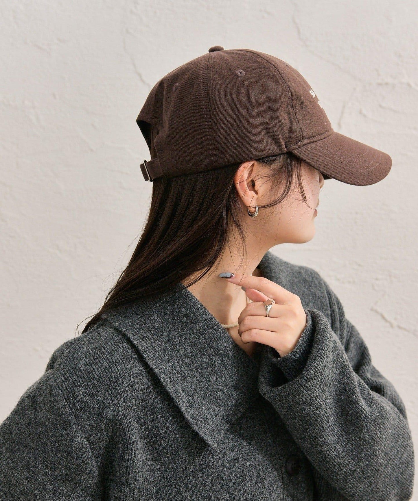 桃子圖案刺繡棒球帽