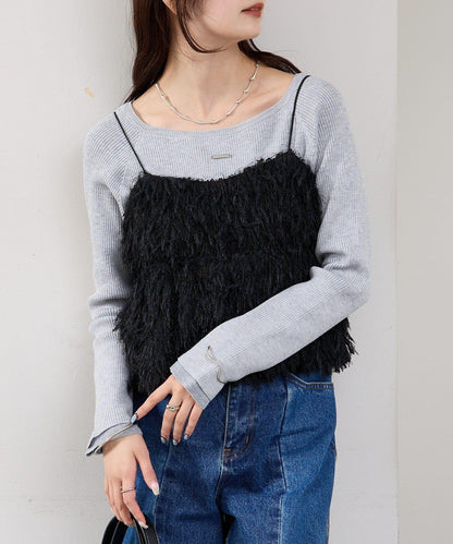 フェザーフリンジ キャミビスチェ