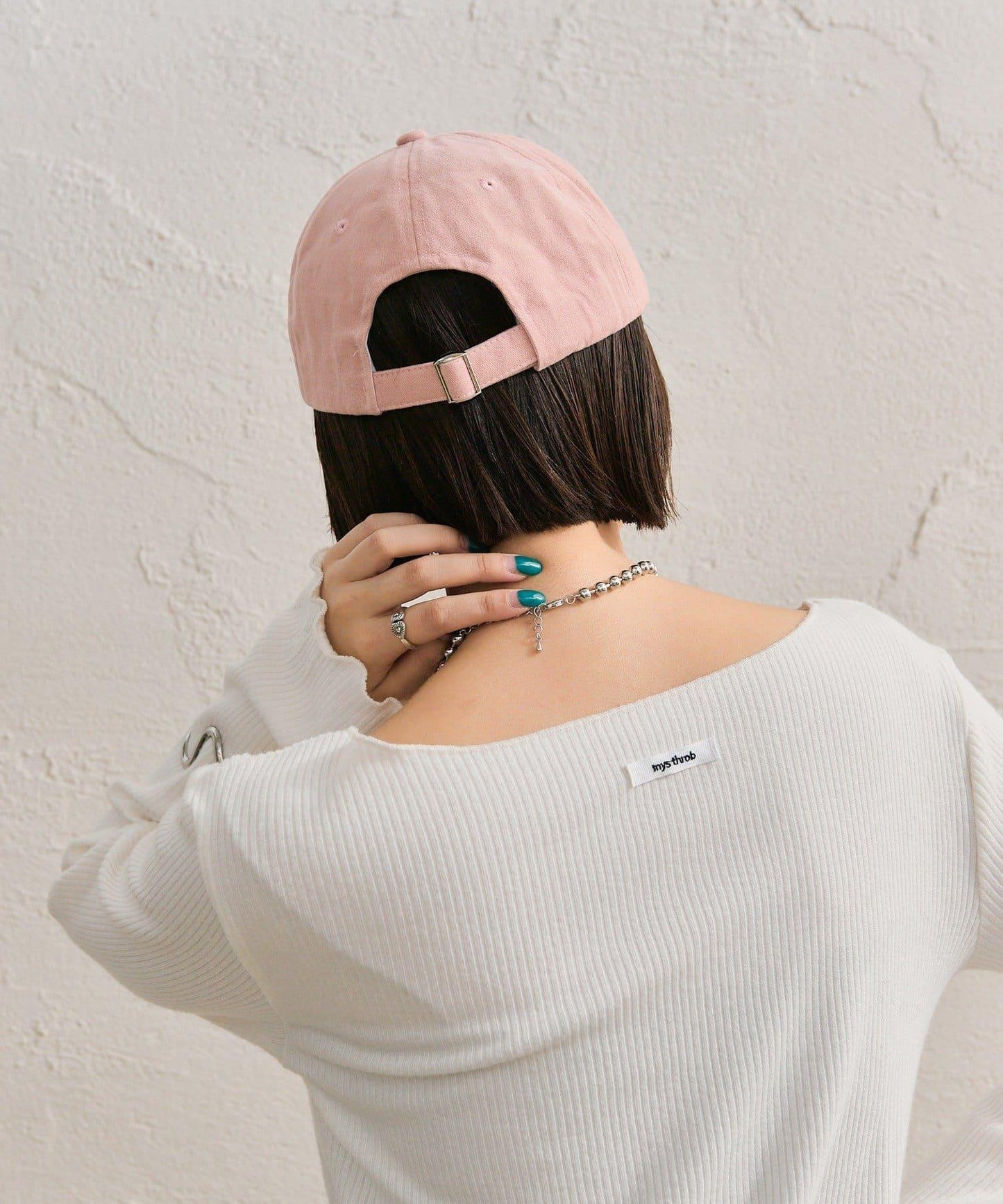 桃子圖案刺繡棒球帽