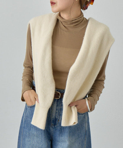 透視高領針織衫