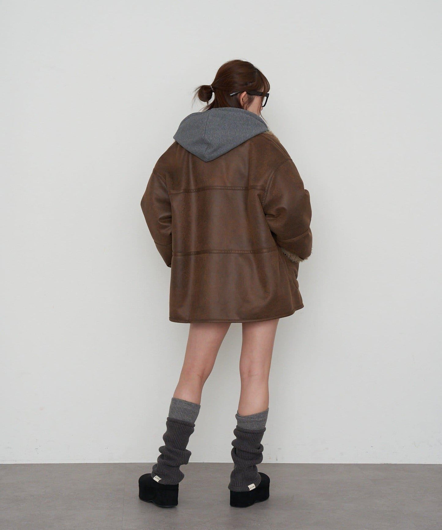 雙面穿仿羊羔毛大衣