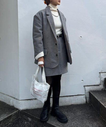 羊毛寬鬆西裝夾克