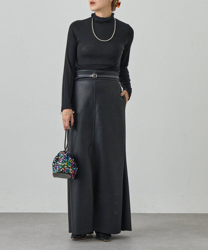 透視高領針織衫