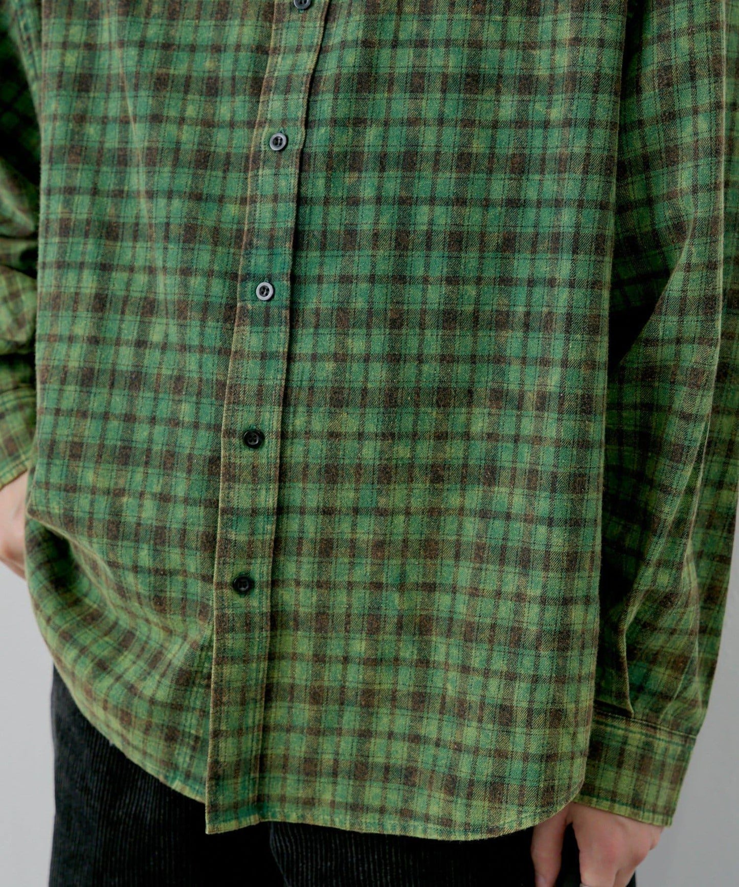 【WHIMSIC】酸洗法法蘭絨格子襯衫