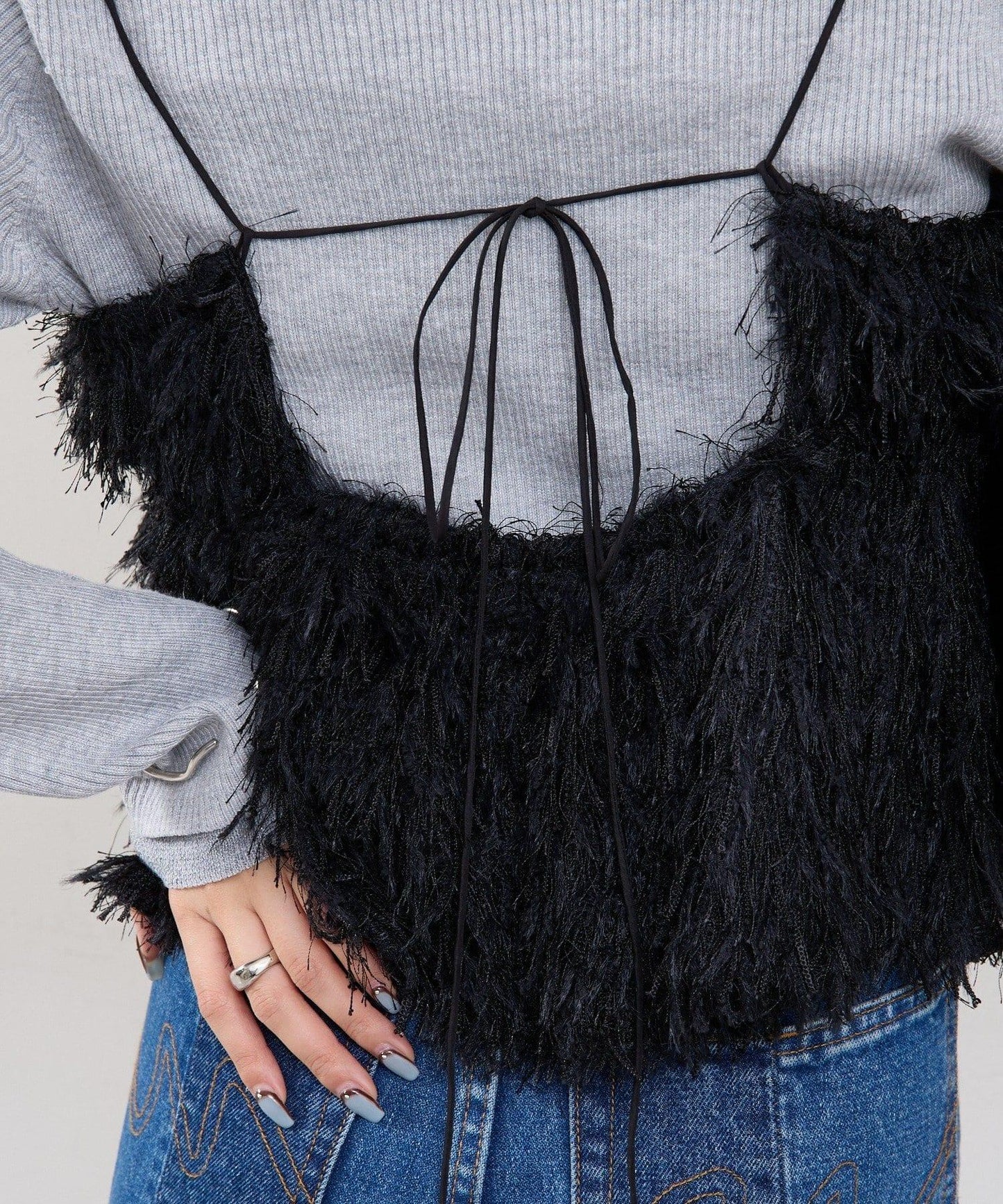 フェザーフリンジ キャミビスチェ