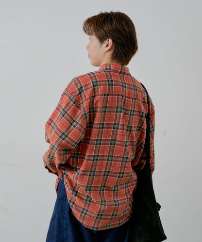 【WHIMSIC】酸洗法法蘭絨格子襯衫