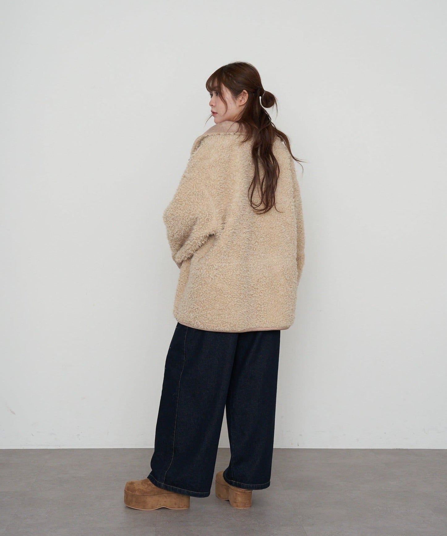 雙面穿仿羊羔毛大衣