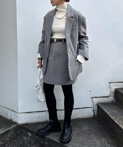 羊毛寬鬆西裝夾克