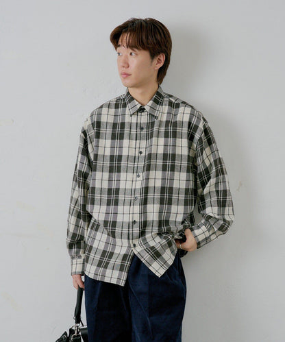 【WHIMSIC】酸洗法法蘭絨格子襯衫