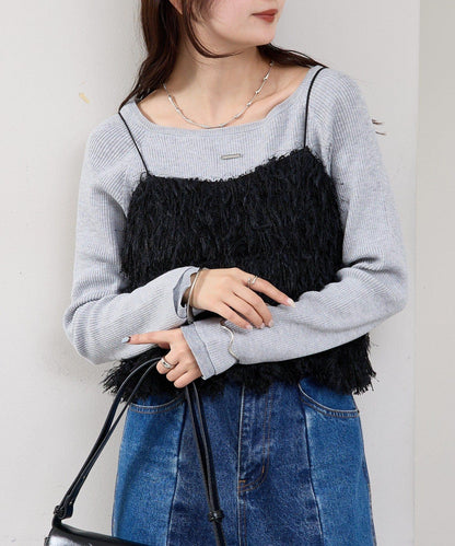 フェザーフリンジ キャミビスチェ