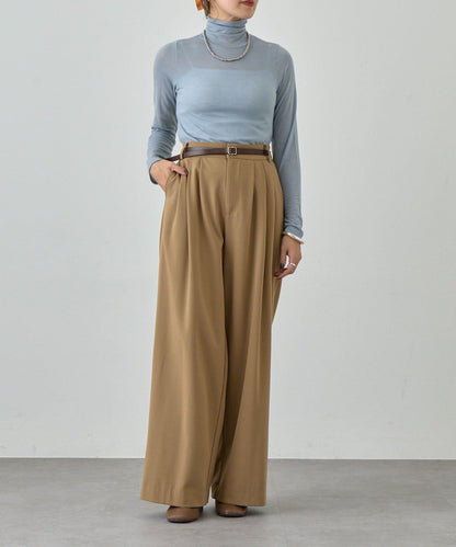 透視高領針織衫