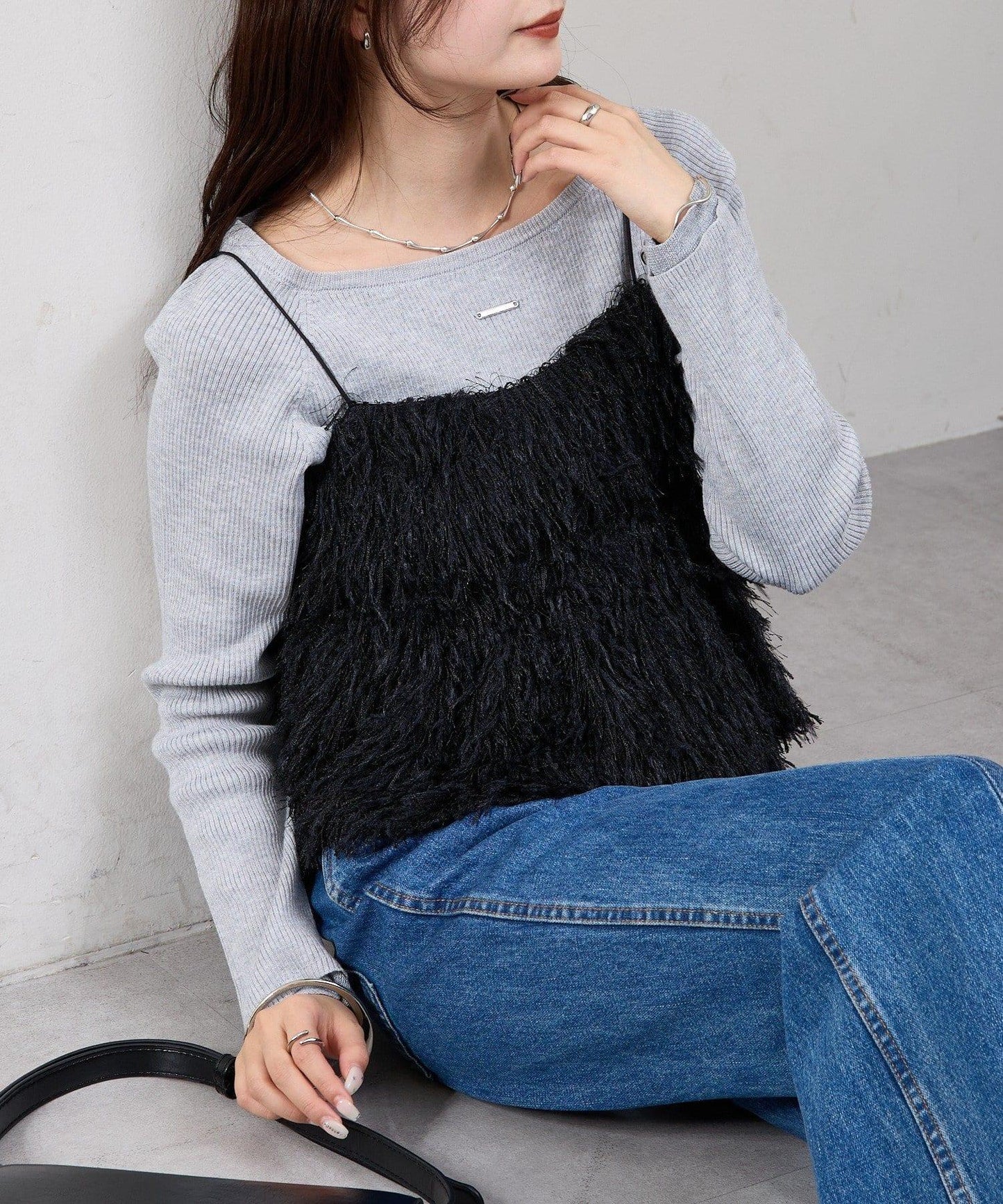 フェザーフリンジ キャミビスチェ