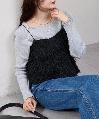 フェザーフリンジ キャミビスチェ