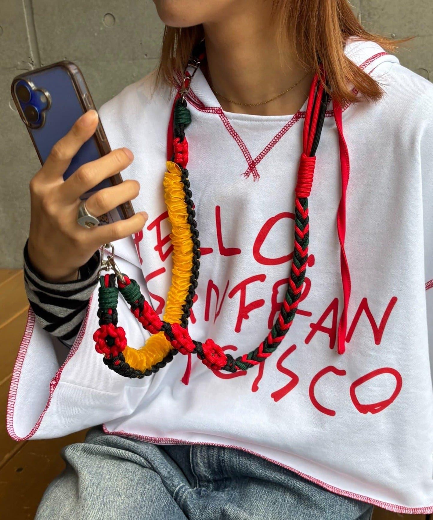 ★【HELLO.SANFRANCISCO/ハローサンフランシスコ】2wayカラフルコードスマホショルダー