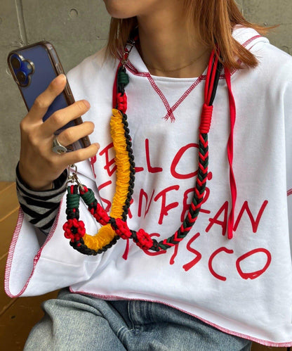 ★【HELLO.SANFRANCISCO/ハローサンフランシスコ】2wayカラフルコードスマホショルダー