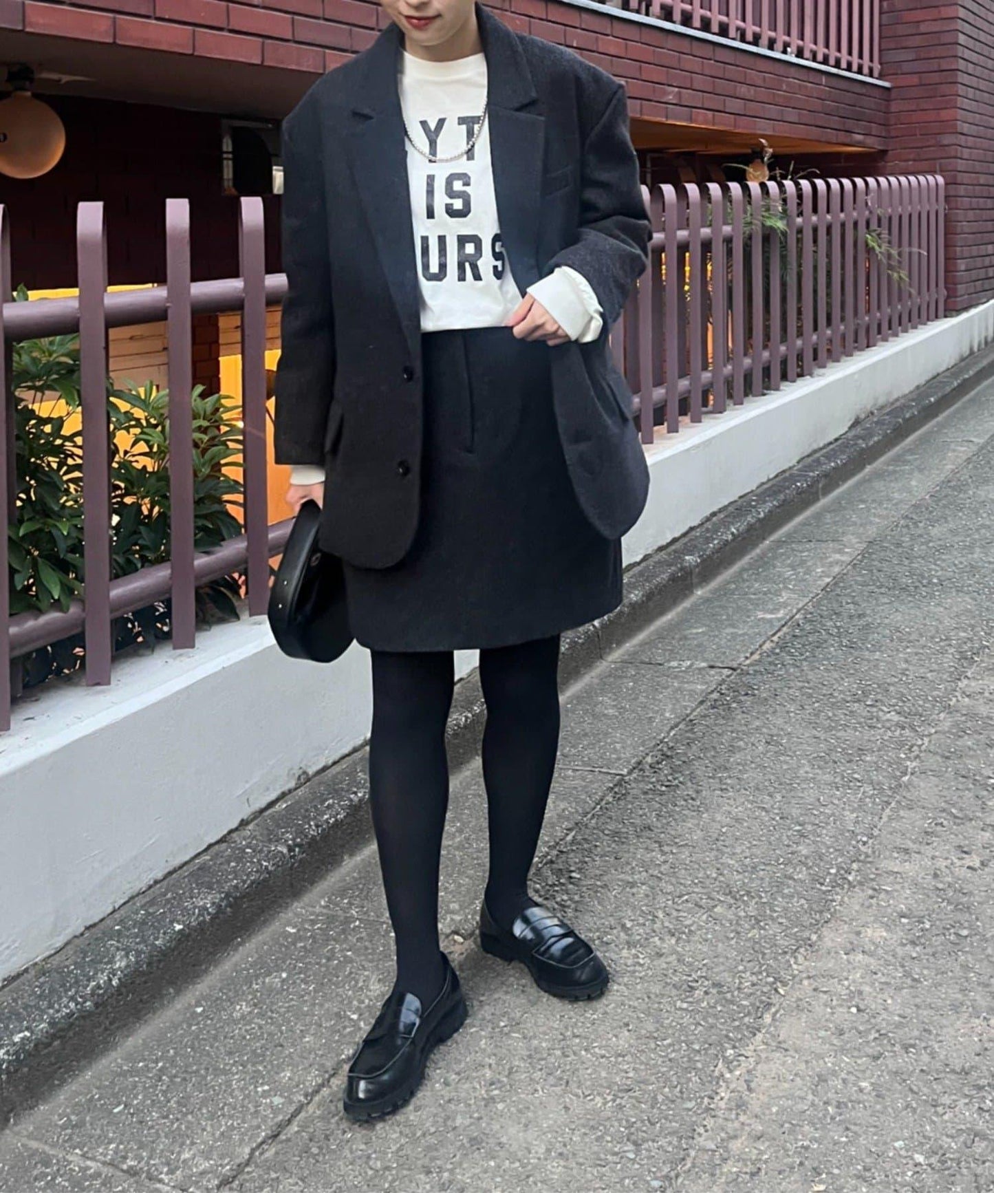 羊毛寬鬆西裝夾克