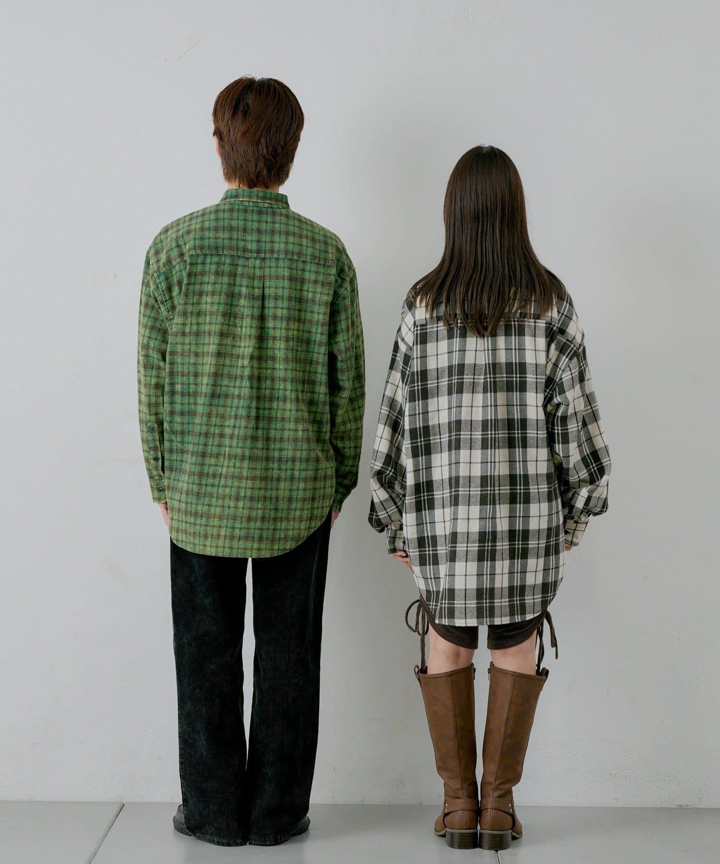 【WHIMSIC】酸洗法法蘭絨格子襯衫