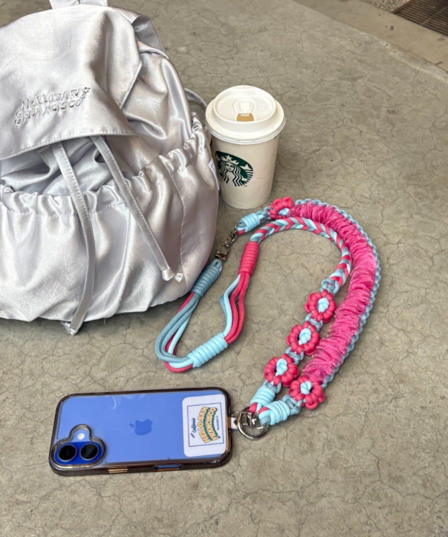 ★【HELLO.SANFRANCISCO/ハローサンフランシスコ】2wayカラフルコードスマホショルダー