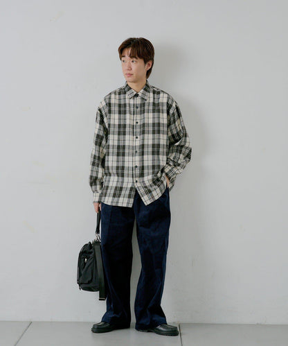 【WHIMSIC】酸洗法法蘭絨格子襯衫